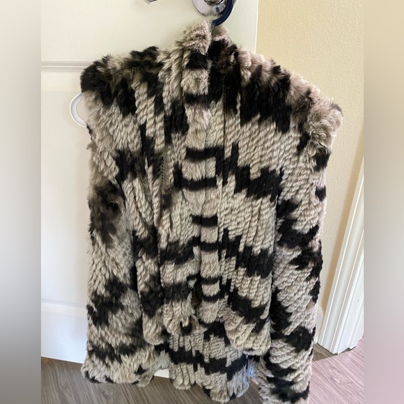 Rabbit fur Alice and Olivia Vest